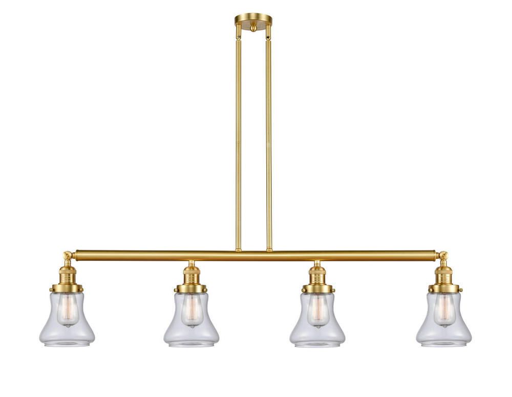 Bellmont - 4 Light - 51 inch - Satin Gold - Stem Hung - Island Light