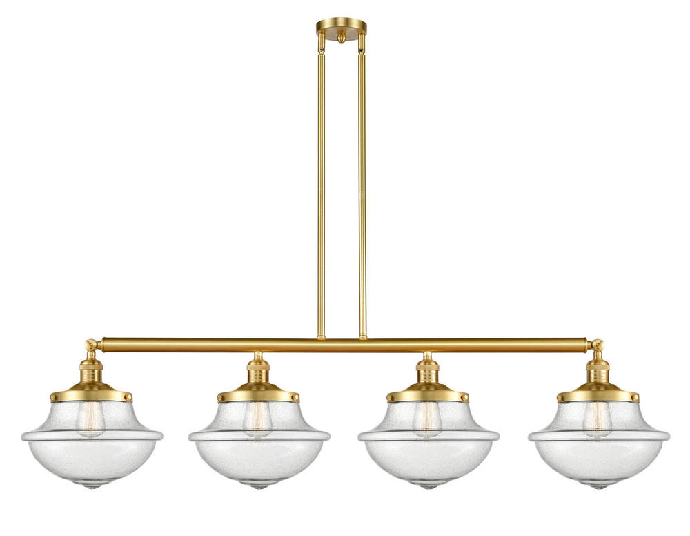 Oxford - 4 Light - 54 inch - Satin Gold - Stem Hung - Island Light