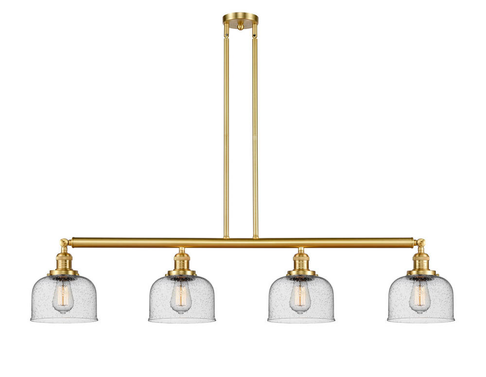 Bell - 4 Light - 53 inch - Satin Gold - Stem Hung - Island Light