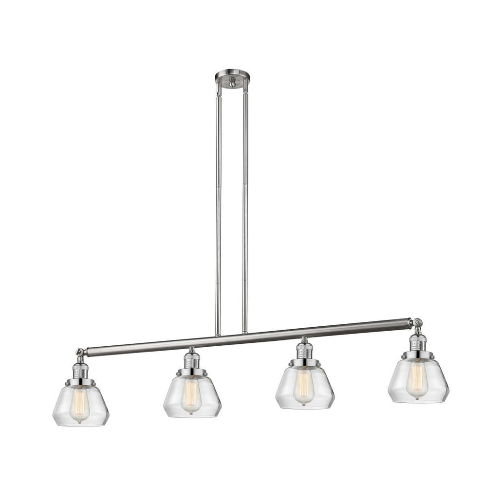 Fulton - 4 Light - 51 inch - Brushed Satin Nickel - Stem Hung - Island Light