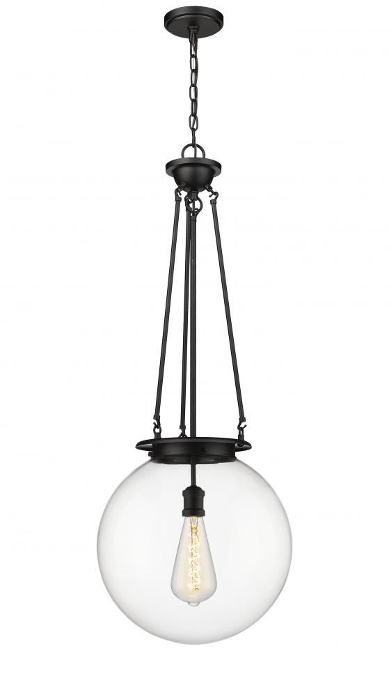 Beacon - 1 Light - 16 inch - Matte Black - Chain Hung - Pendant