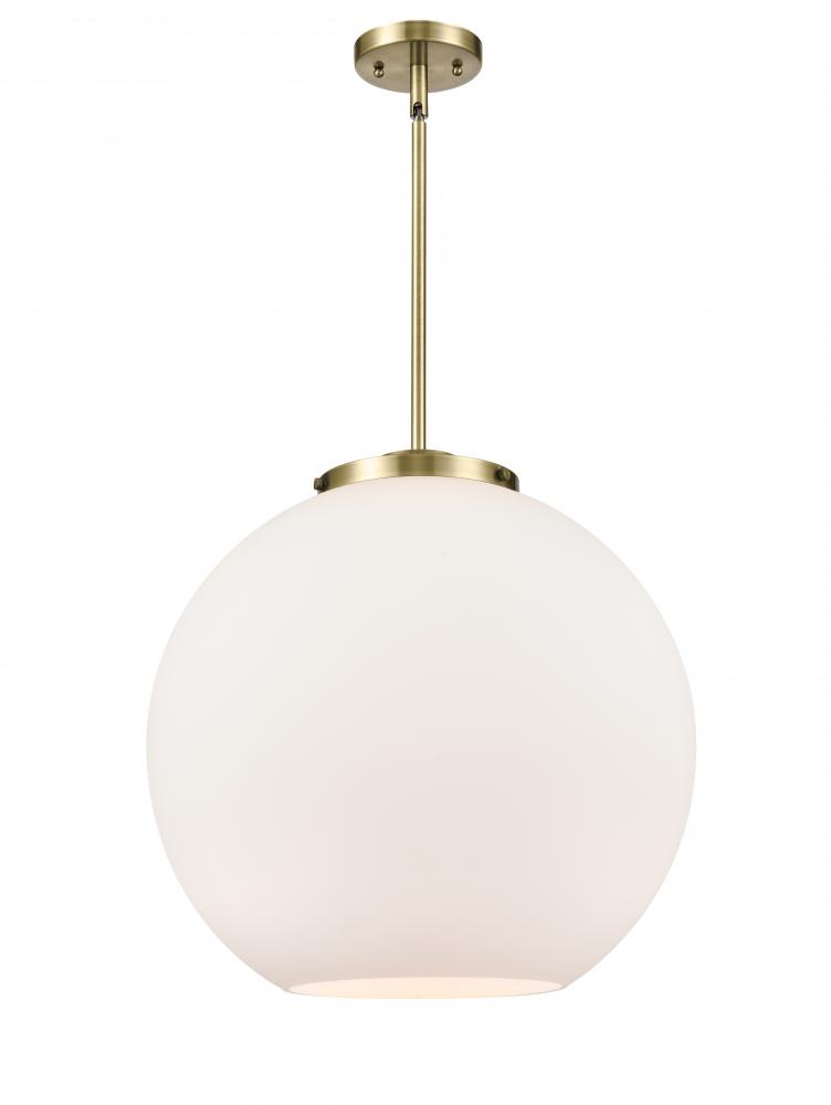 Athens - 1 Light - 18 inch - White Polished Chrome - Cord hung - Pendant