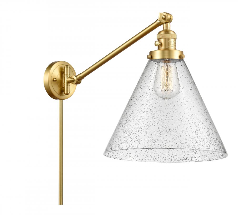 Cone - 1 Light - 12 inch - Satin Gold - Swing Arm