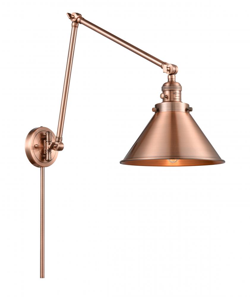 Briarcliff - 1 Light - 10 inch - Antique Copper - Swing Arm