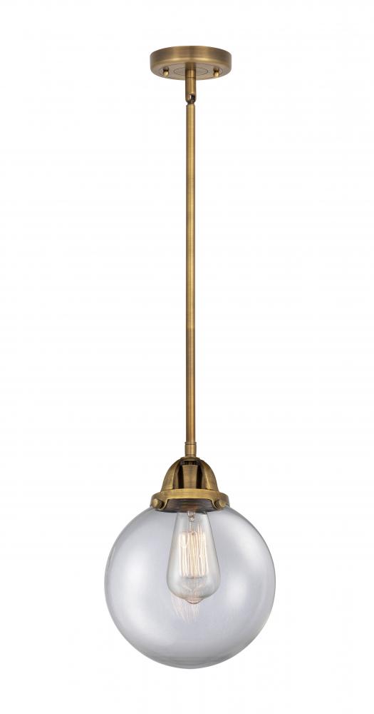 Beacon - 1 Light - 8 inch - Brushed Brass - Cord hung - Mini Pendant