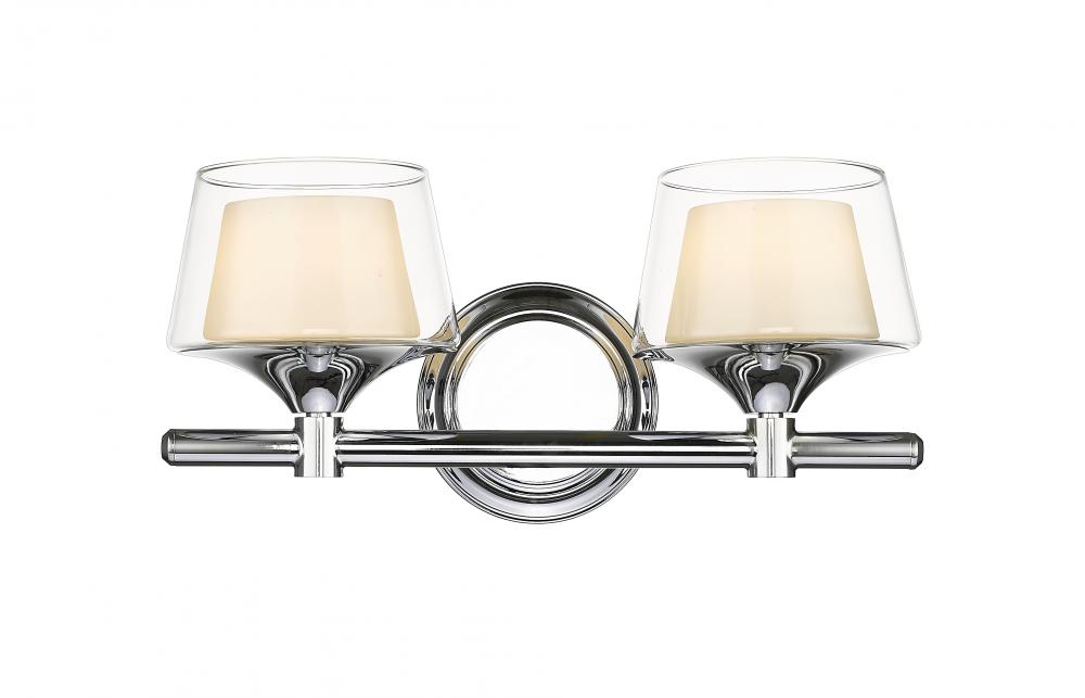 Laguna - 2 Light - 15 inch - Polished Chrome - Bath Vanity Light