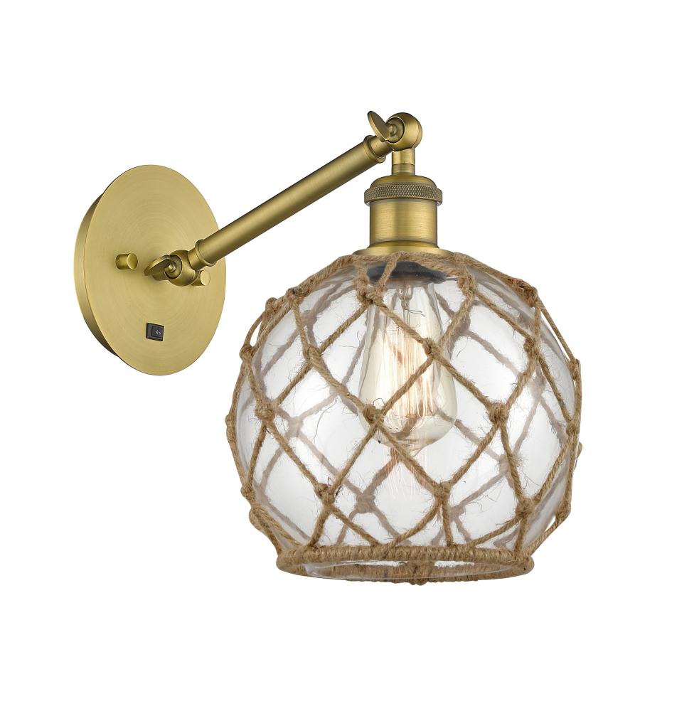 Farmhouse Rope - 1 Light - 8 inch - Brushed Brass - Sconce