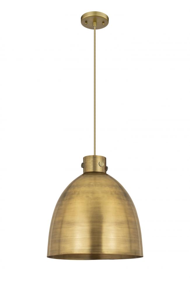 Newton Bell - 1 Light - 16 inch - Brushed Brass - Cord hung - Pendant