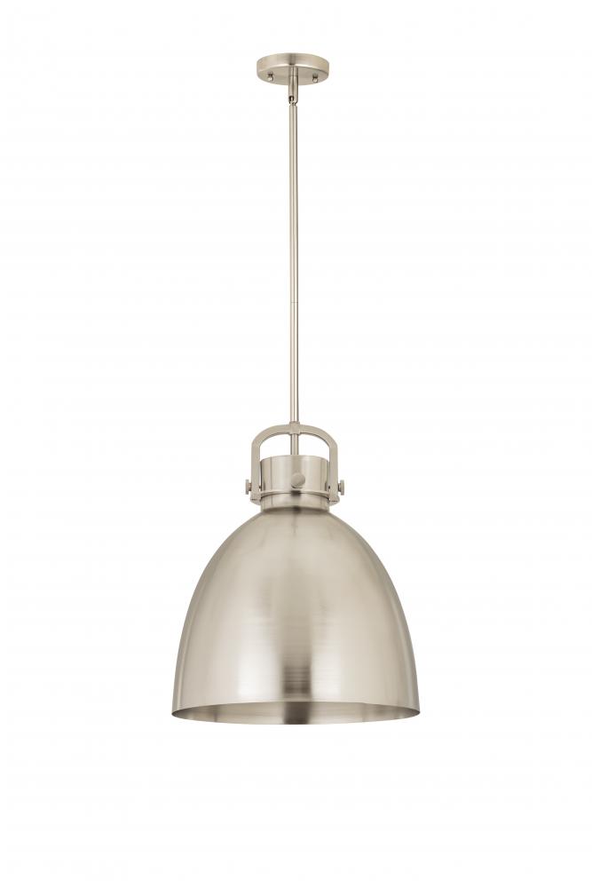 Newton Bell - 1 Light - 14 inch - Satin Nickel - Pendant