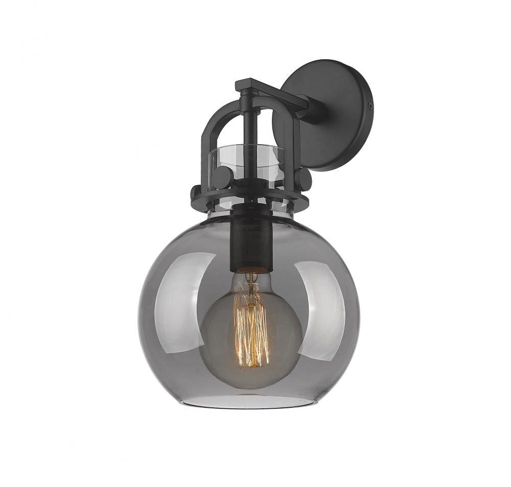 Newton Sphere - 1 Light - 8 inch - Matte Black - Sconce