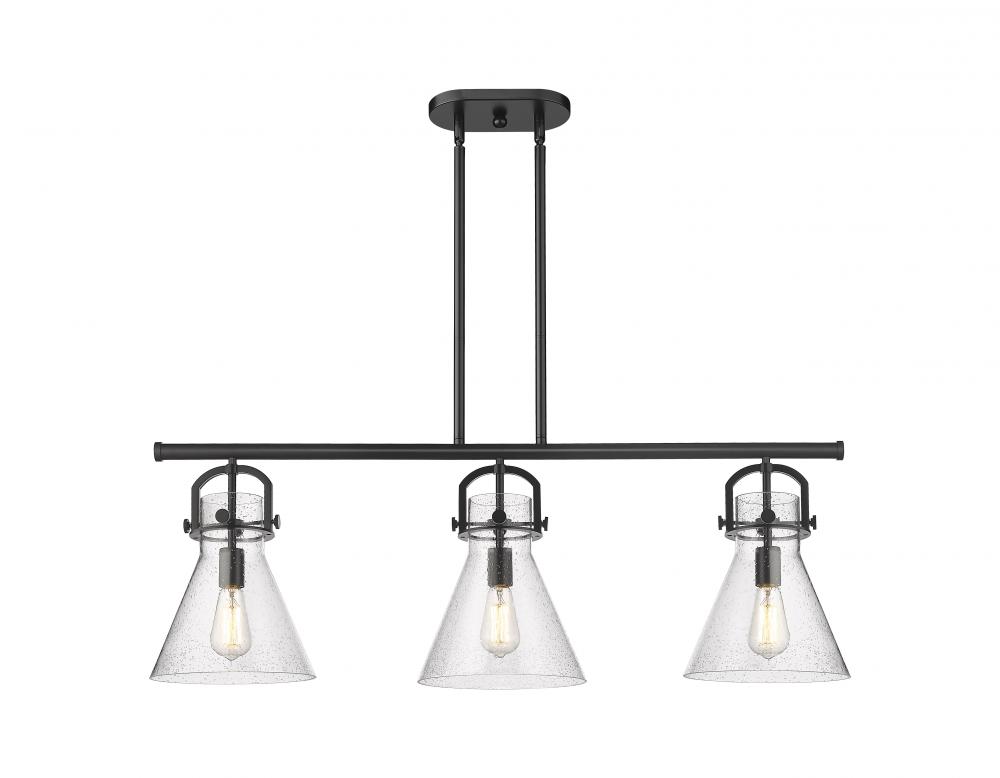 Newton Cone - 3 Light - 42 inch - Matte Black - Island Light