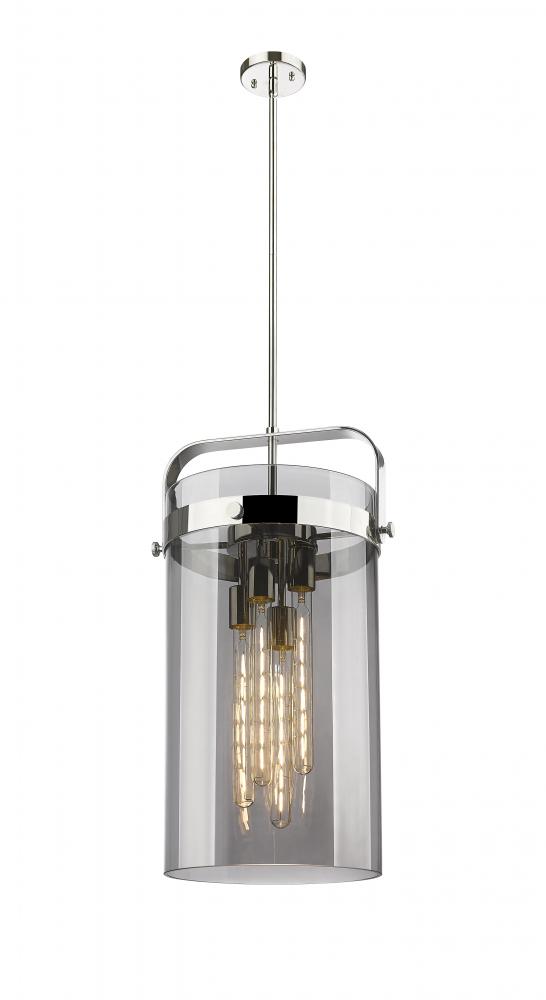 Pilaster - 4 Light - 12 inch - Polished Nickel - Pendant