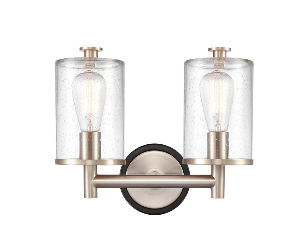 Marlowe - 2 Light - 14 inch - Black Satin Nickel - Bath Vanity Light