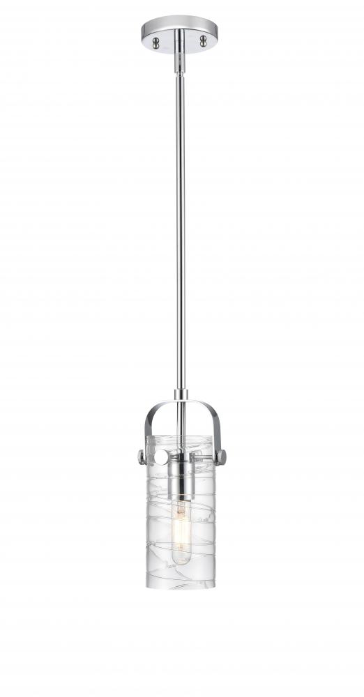 Pilaster II Cylinder - 1 Light - 7 inch Long Glass - Polished Chrome - Pendant