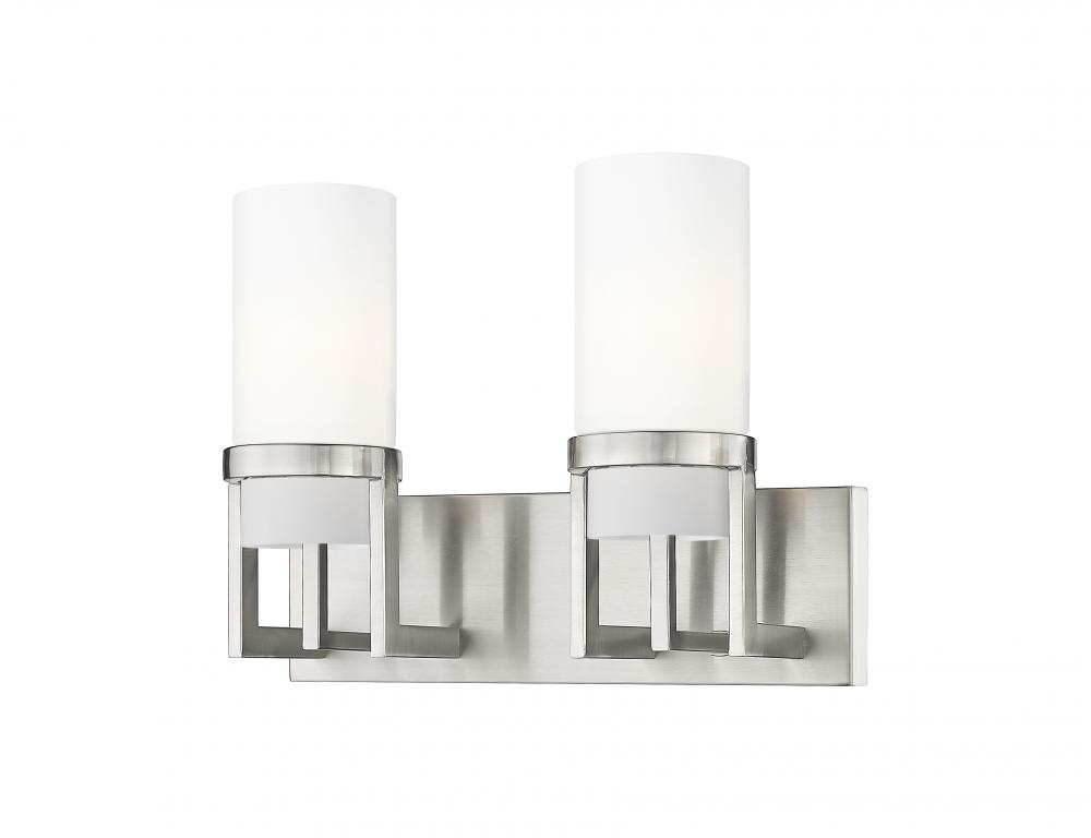 Utopia - 2 Light - 15 inch - Satin Nickel - Bath Vanity Light