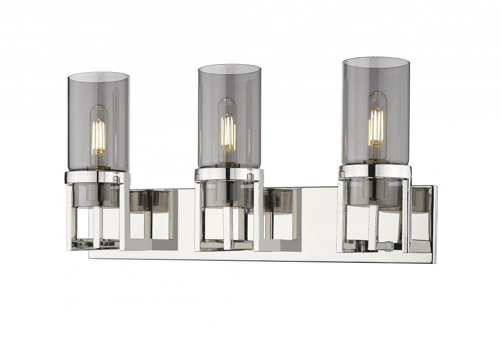 Utopia - 3 Light - 5 inch - Polished Nickel - Bath Vanity Light