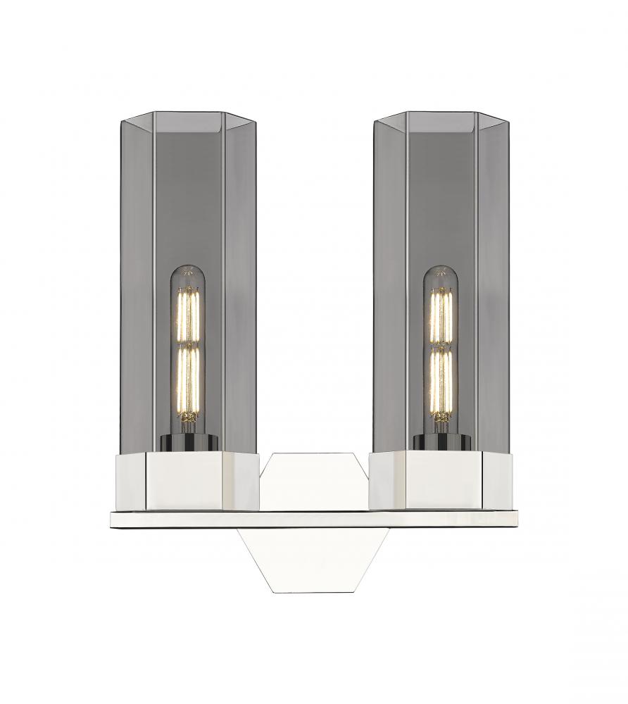 Claverack - 2 Light - 13 inch - Polished Nickel - Bath Vanity Light