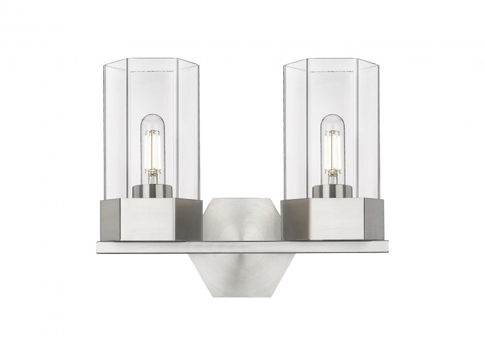 Claverack - 2 Light - 13 inch - Satin Nickel - Bath Vanity Light