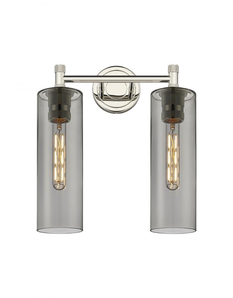 Crown Point - 2 Light - 14 inch - Polished Nickel - Bath Vanity Light