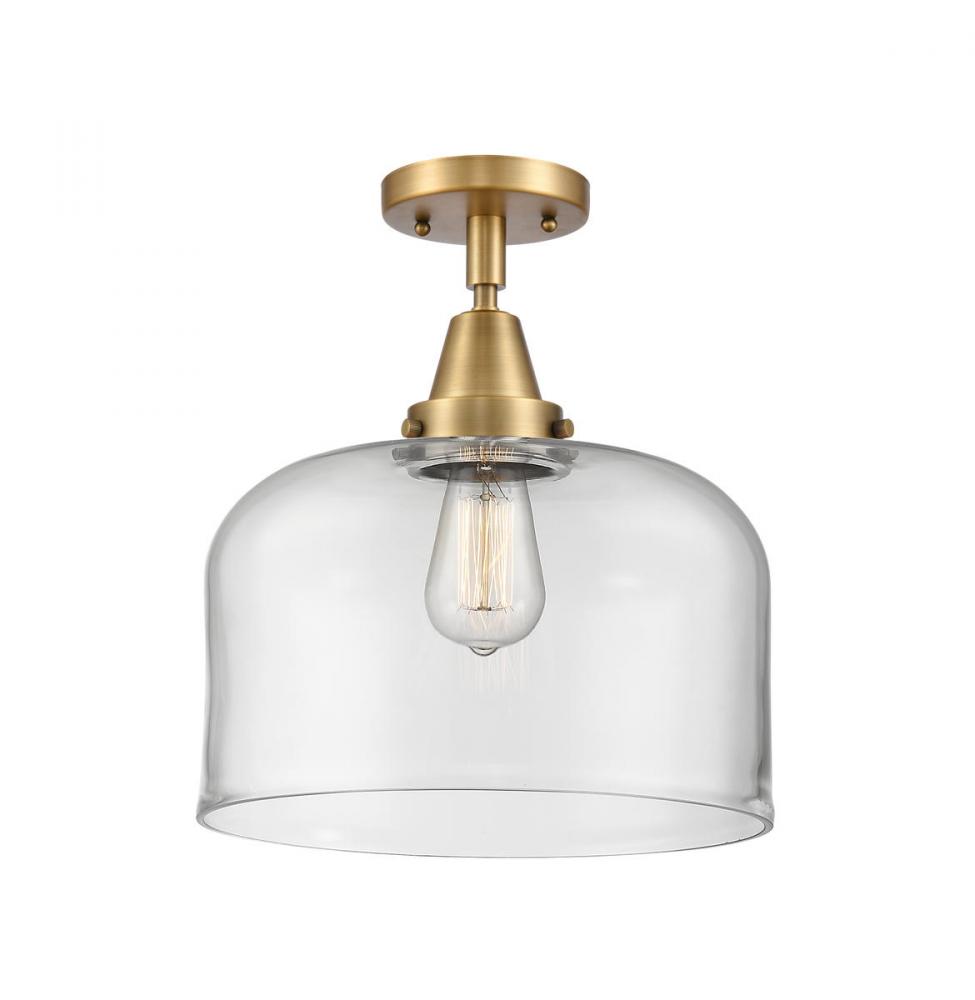 Bell - 1 Light - 12 inch - Brushed Brass - Flush Mount