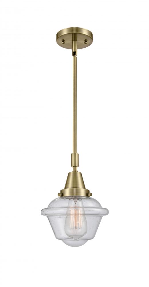 Oxford - 1 Light - 8 inch - Antique Brass - Mini Pendant