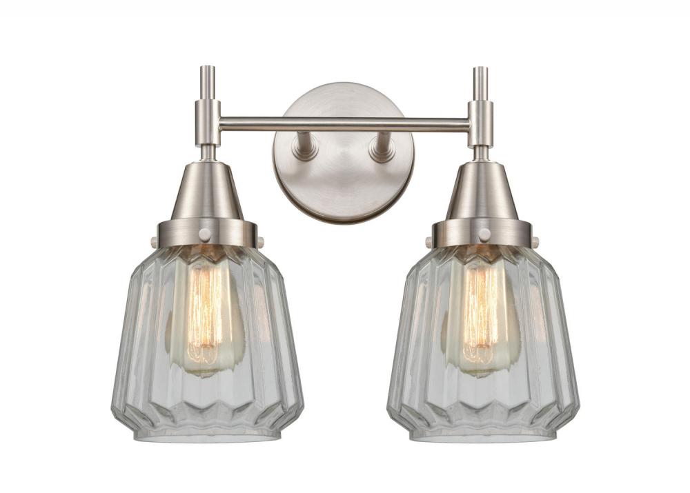 Chatham - 2 Light - 15 inch - Satin Nickel - Bath Vanity Light