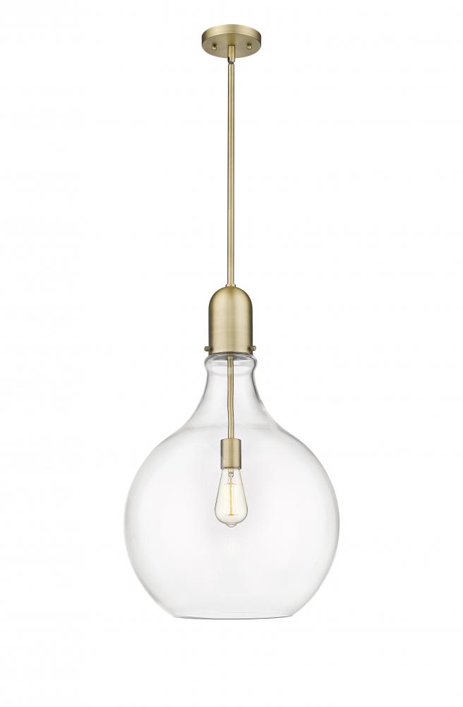 Amherst - 1 Light - 16 inch - Brushed Brass - Stem hung - Pendant