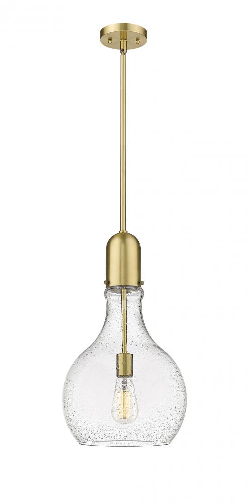 Amherst - 1 Light - 12 inch - Satin Gold - Stem hung - Mini Pendant