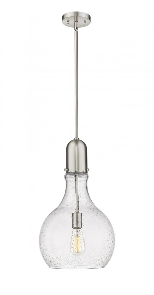 Amherst - 1 Light - 12 inch - Brushed Satin Nickel - Stem hung - Mini Pendant