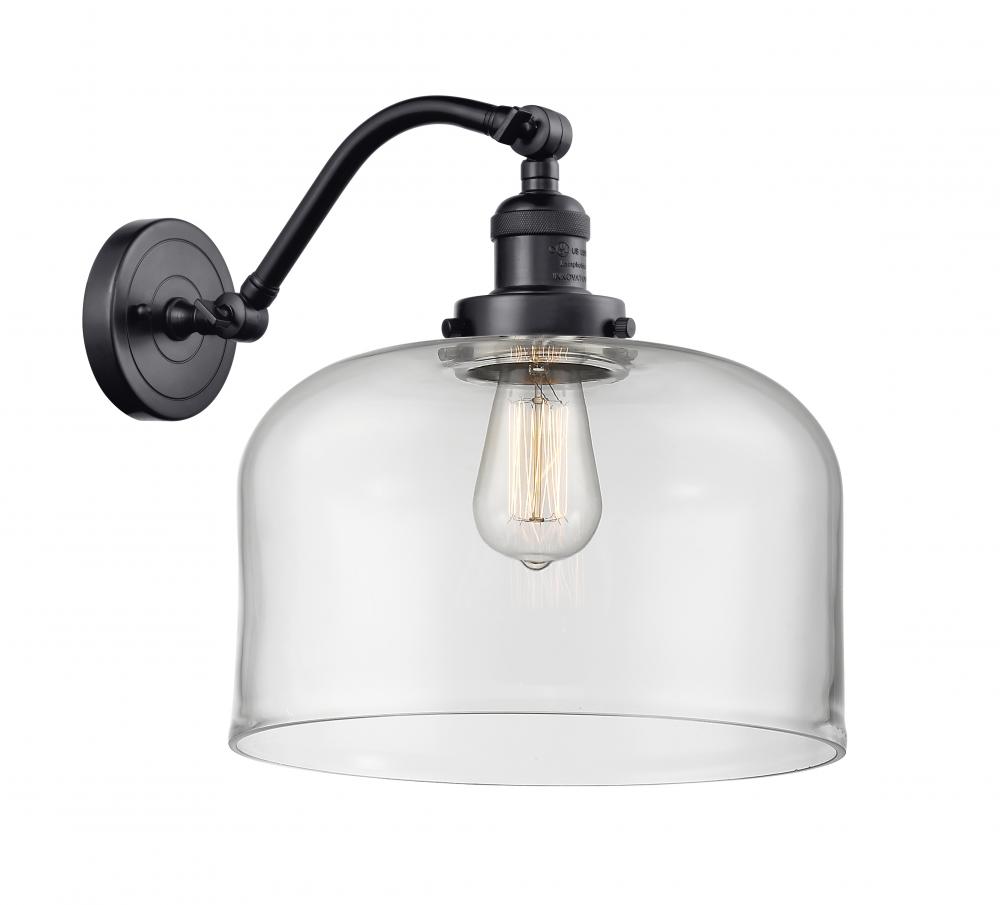 Bell - 1 Light - 12 inch - Matte Black - Sconce