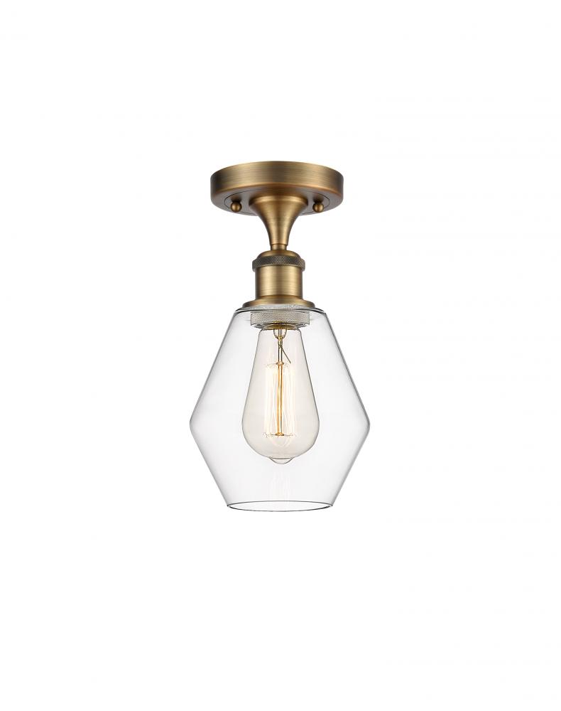 Cindyrella - 1 Light - 6 inch - Brushed Brass - Semi-Flush Mount