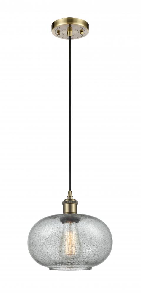 Gorham - 1 Light - 10 inch - Antique Brass - Cord hung - Mini Pendant