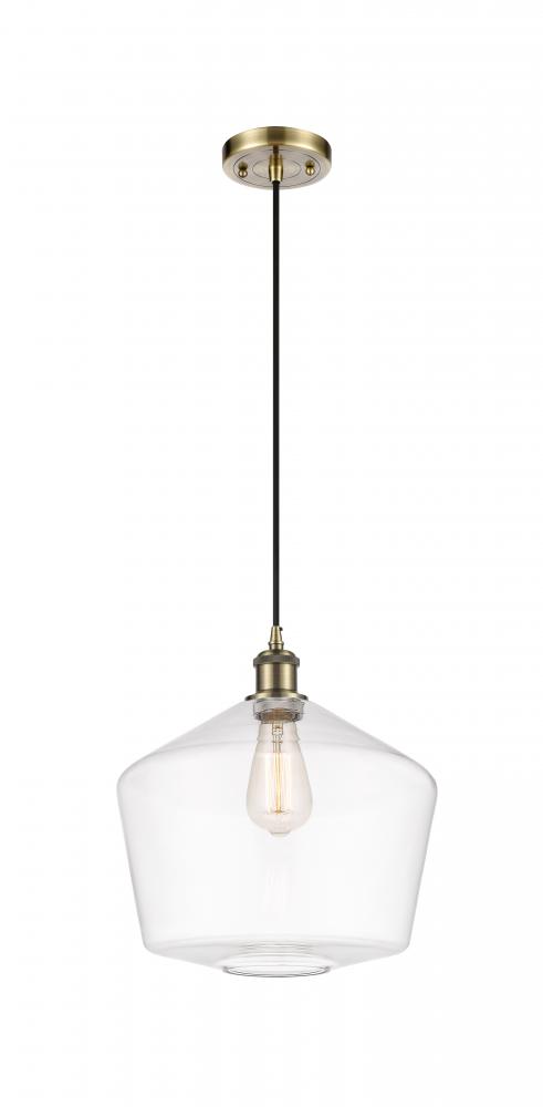 Cindyrella - 1 Light - 12 inch - Antique Brass - Cord hung - Mini Pendant