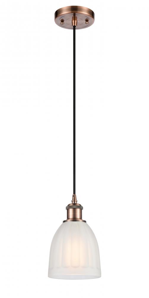 Brookfield - 1 Light - 6 inch - Antique Copper - Cord hung - Mini Pendant