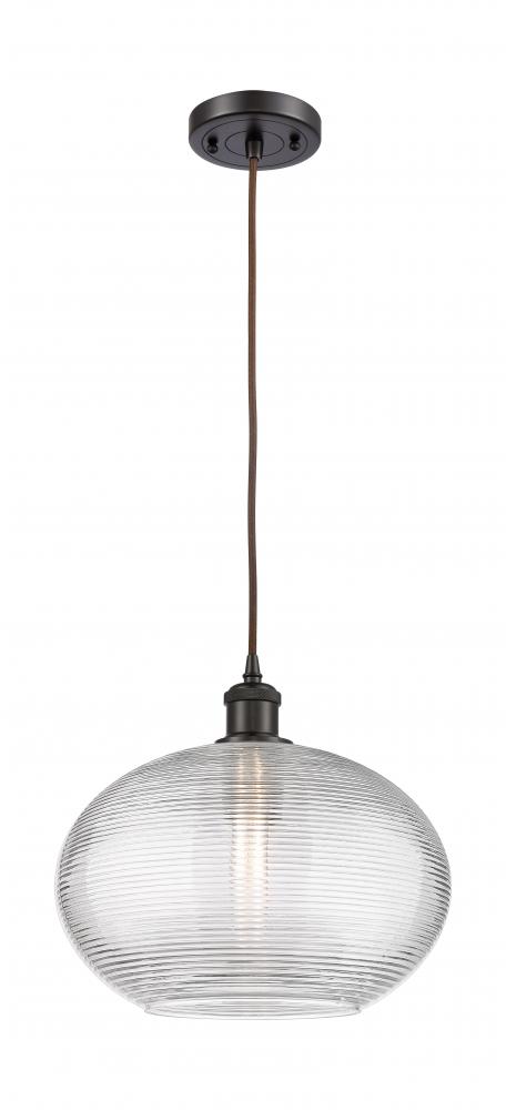 Ithaca - 1 Light - 12 inch - Oil Rubbed Bronze - Cord hung - Mini Pendant