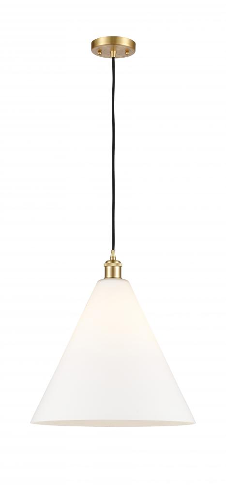 Berkshire - 1 Light - 16 inch - Satin Gold - Cord hung - Pendant