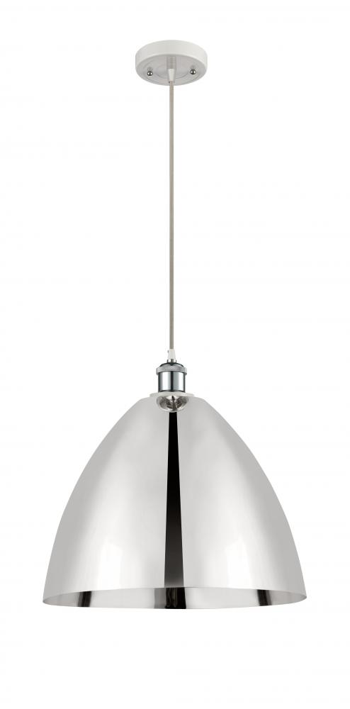 Bristol - 1 Light - 16 inch - White Polished Chrome - Cord hung - Mini Pendant