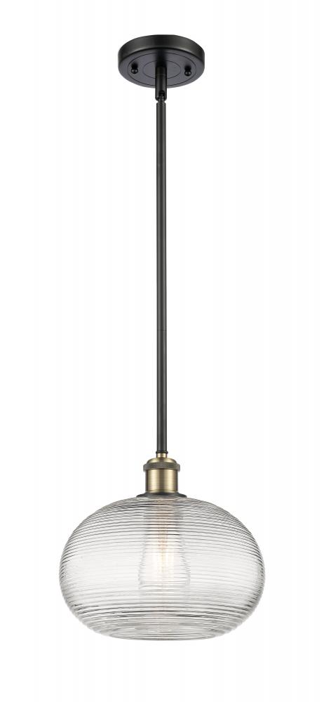 Ithaca - 1 Light - 10 inch - Black Antique Brass - Mini Pendant