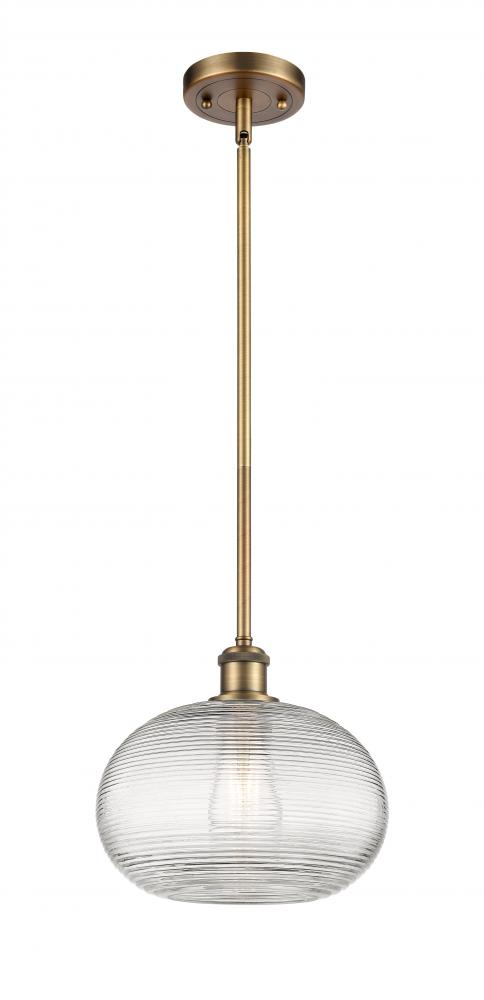 Ithaca - 1 Light - 10 inch - Brushed Brass - Mini Pendant