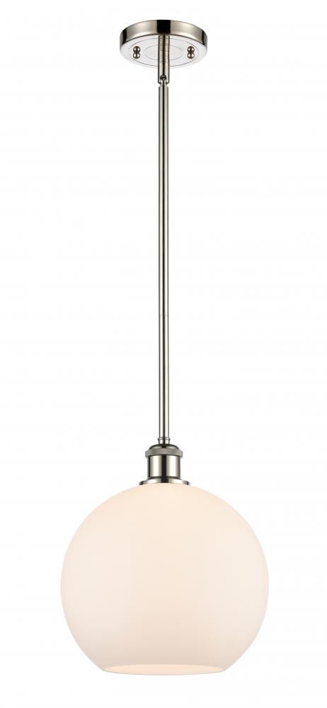 Athens - 1 Light - 10 inch - Polished Nickel - Mini Pendant