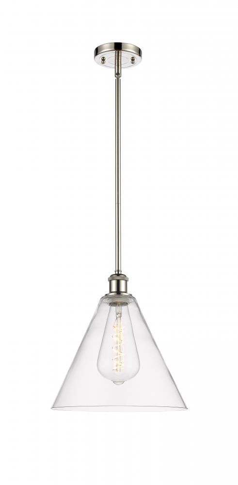 Berkshire - 1 Light - 12 inch - Polished Nickel - Mini Pendant