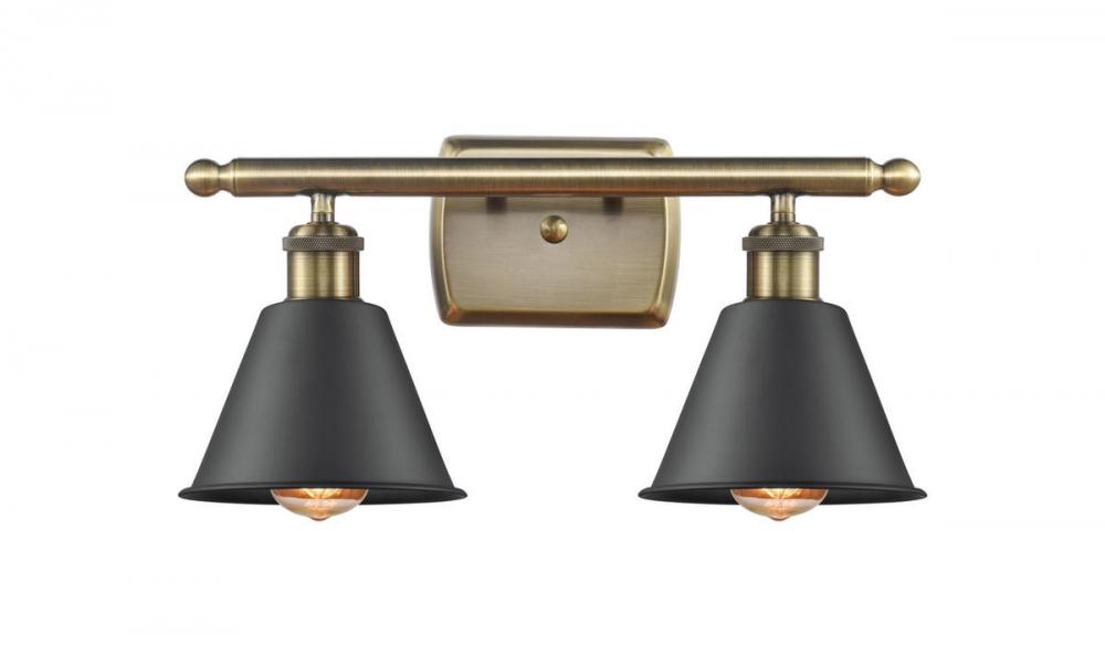 Smithfield - 2 Light - 17 inch - Antique Brass - Bath Vanity Light