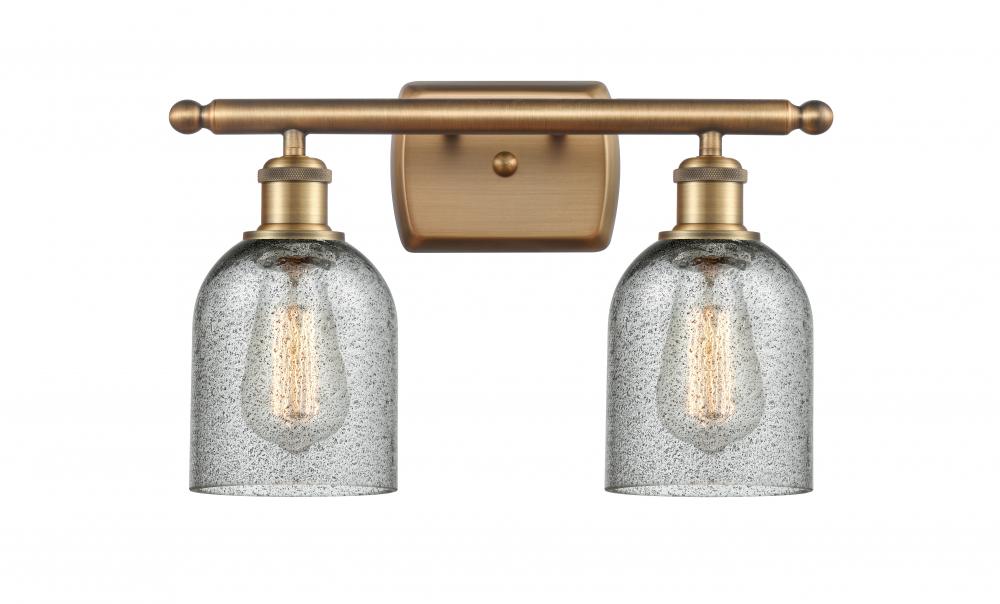 Caledonia - 2 Light - 15 inch - Brushed Brass - Bath Vanity Light