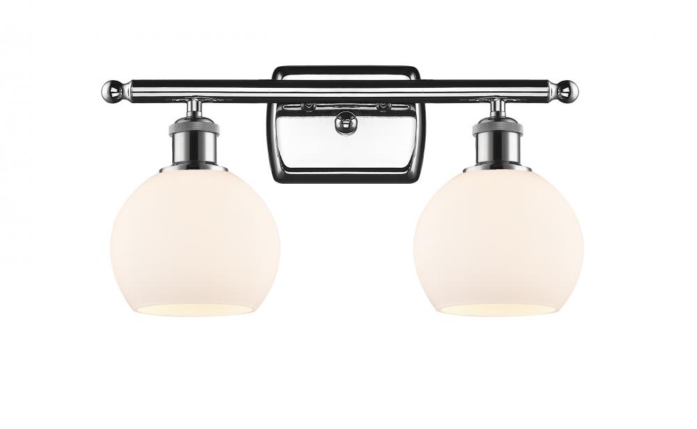 Athens - 2 Light - 16 inch - Polished Chrome - Bath Vanity Light