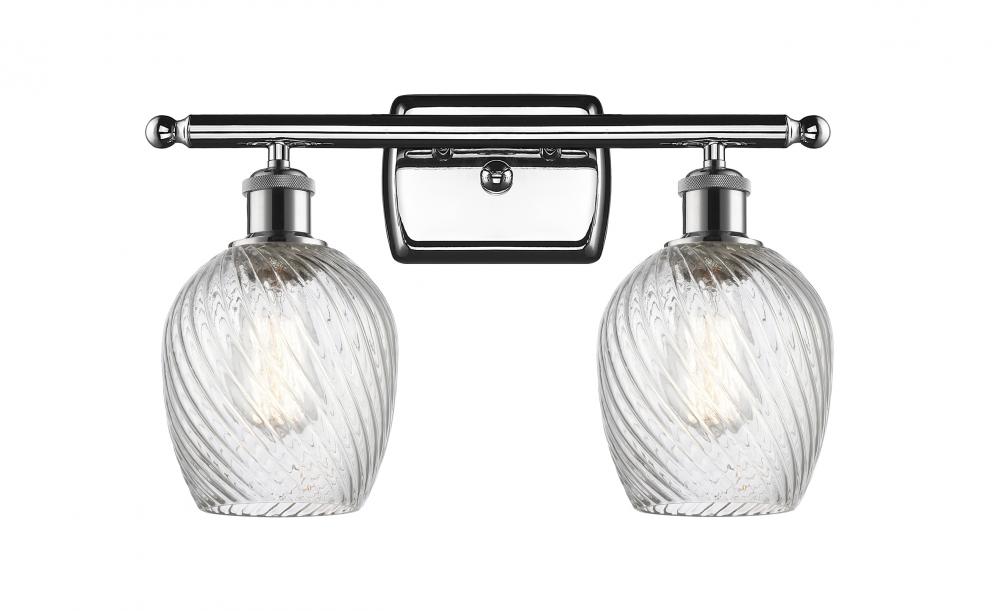 Salina - 2 Light - 16 inch - Polished Chrome - Bath Vanity Light