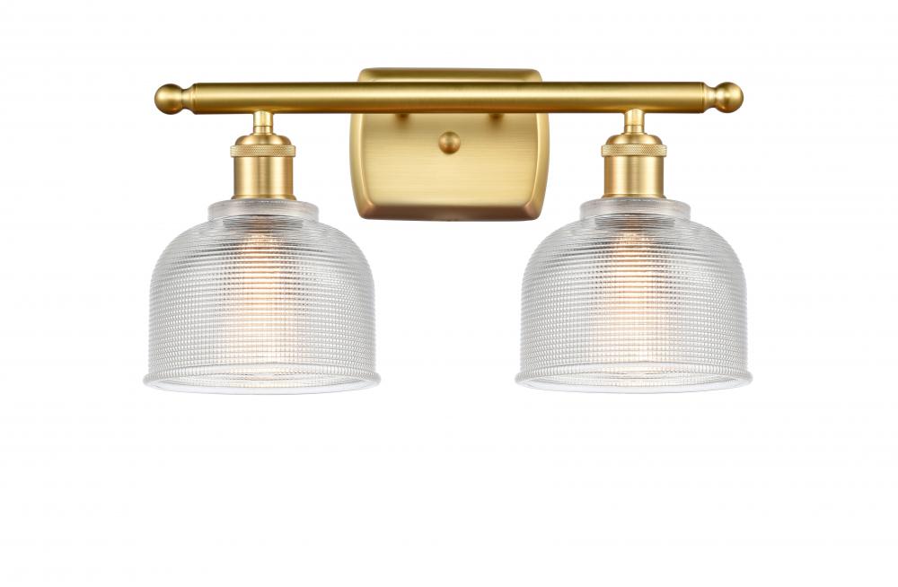 Dayton - 2 Light - 16 inch - Satin Gold - Bath Vanity Light