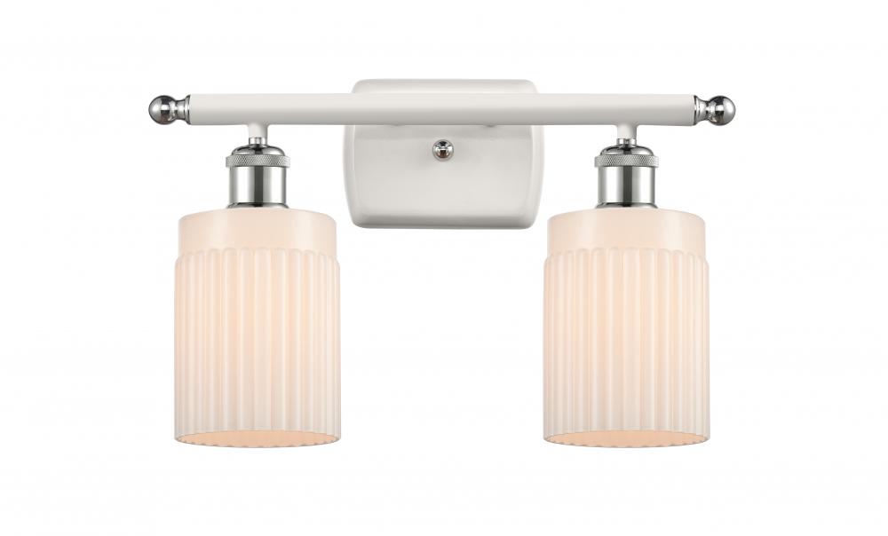 Hadley - 2 Light - 15 inch - White Polished Chrome - Bath Vanity Light