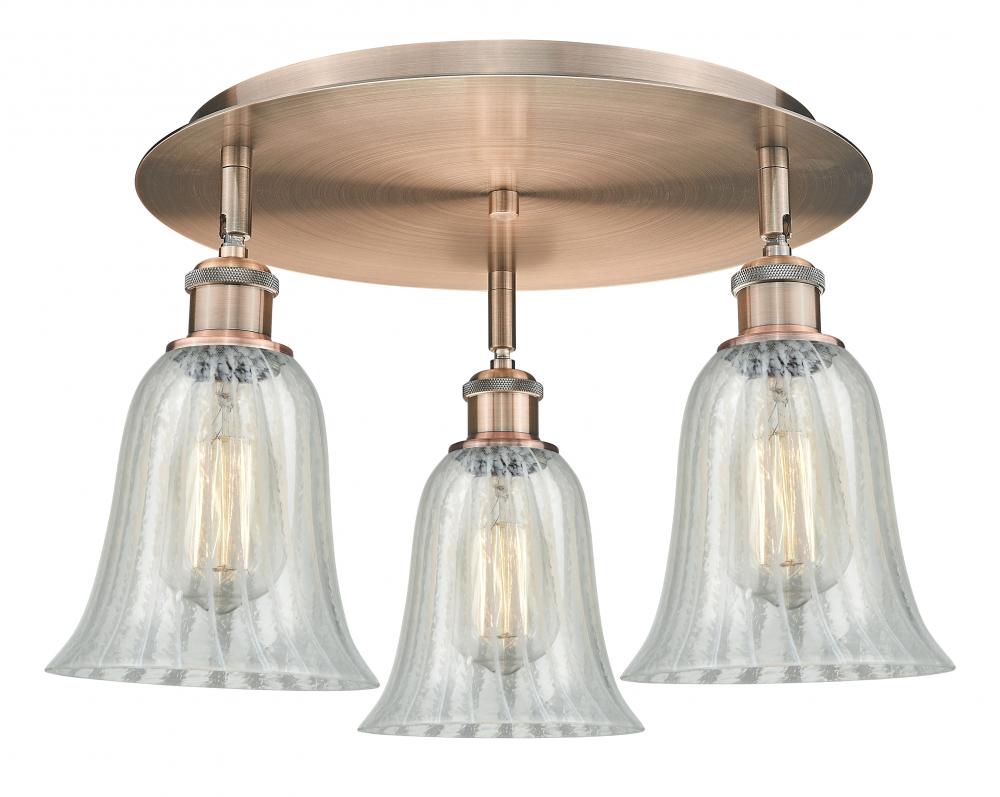 Hanover - 3 Light - 18 inch - Antique Copper - Flush Mount