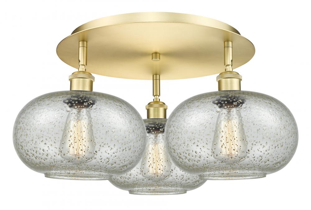 Gorham - 3 Light - 21 inch - Satin Gold - Flush Mount