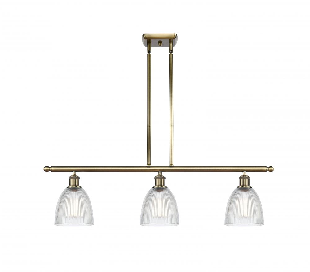 Castile - 3 Light - 36 inch - Antique Brass - Cord hung - Island Light